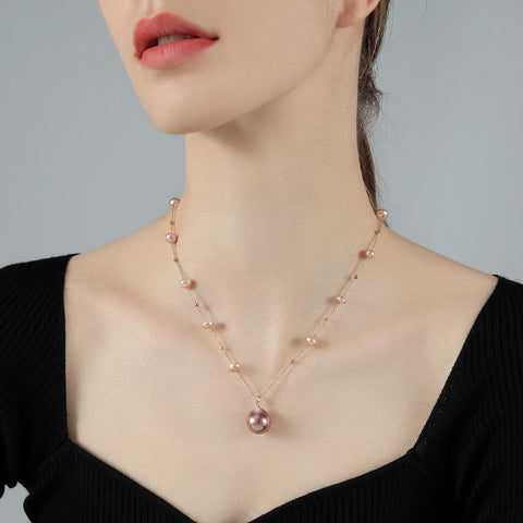 2022 new design fashion temperament elegant pearl necklace for women