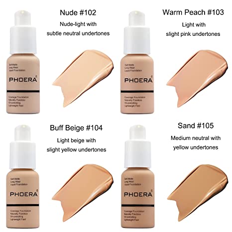 2 Pcs Soft Matte Full Coverage Liquid Foundation for women girls