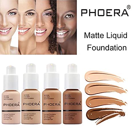 2 Pcs Soft Matte Full Coverage Liquid Foundation for women girls