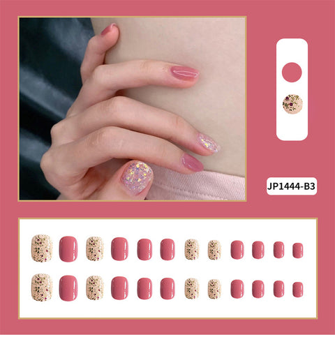 N45 Ultra-thin detachable waterproof false nail patch 24pcs/box with jel glue