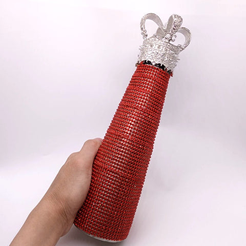 Large-capacity cup high-value diamond red rhinestone cup