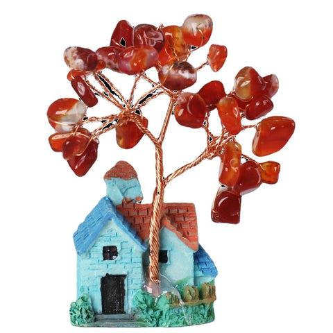 Natural crystal tree blue villa castle decoration