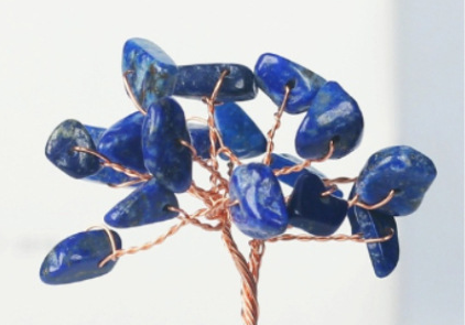 Natural crystal tree blue villa castle decoration