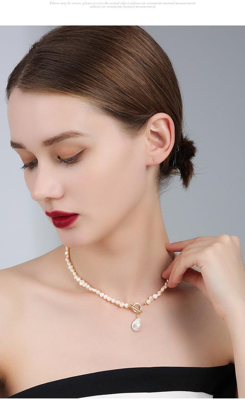 2022 New design fashion Temperament pearl collar bone chain necklaces