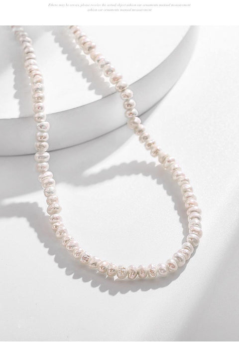 2022 New style fashion Temperament millet pearl collar bone chain necklaces