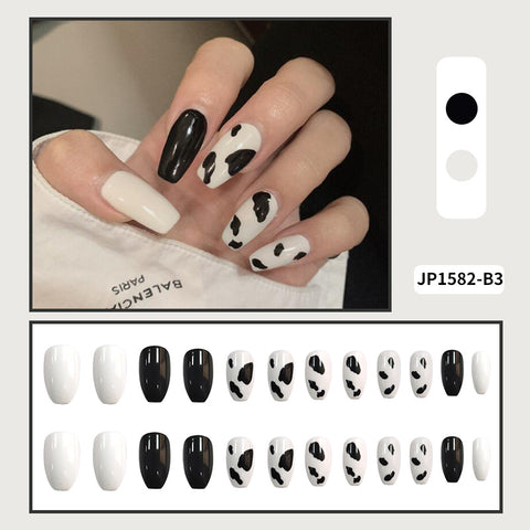 N45 Ultra-thin detachable waterproof false nail patch 24pcs/box with jel glue