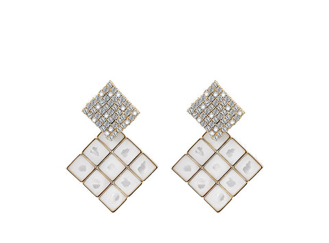 2022 New design fashion Women's geometric diamond earrings