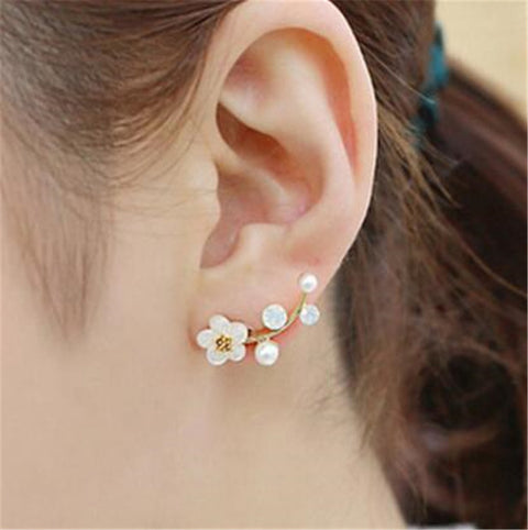 New Crystal Flower Drop Earrings for Women Fashion Jewelry