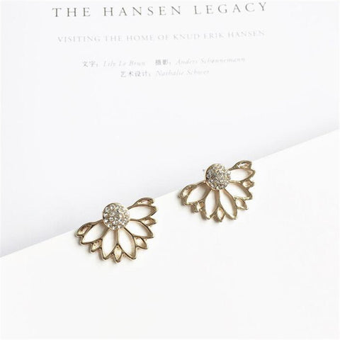 New Crystal Flower Drop Earrings for Women Fashion Jewelry