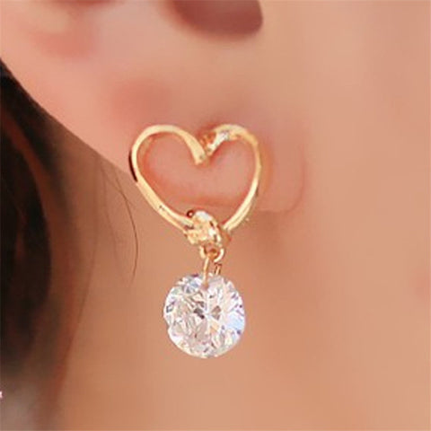 New Crystal Flower Drop Earrings for Women Fashion Jewelry