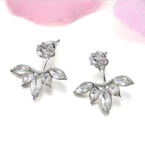 New Crystal Flower Drop Earrings for Women Fashion Jewelry