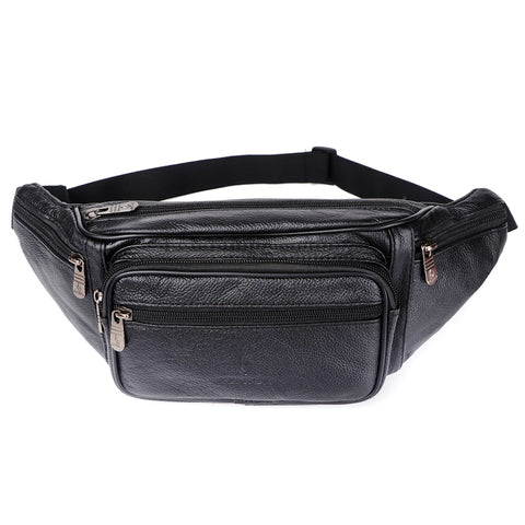 Genuine Leather Waist Bag men Waist Pack Bag