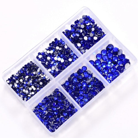 1 Box Crystal Nail Art Rhinestone Gold Silver Bottom Mixed Shape DIY Nail Art 3D Decoration