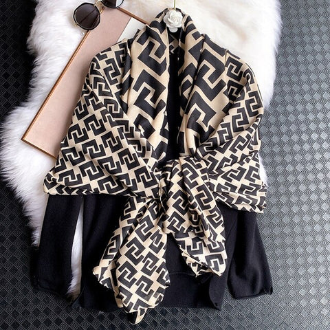 2022 Leopard muslim cotton warm scarf for ladies Inpluser