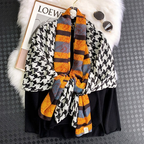 2022 Leopard muslim cotton warm scarf for ladies Inpluser