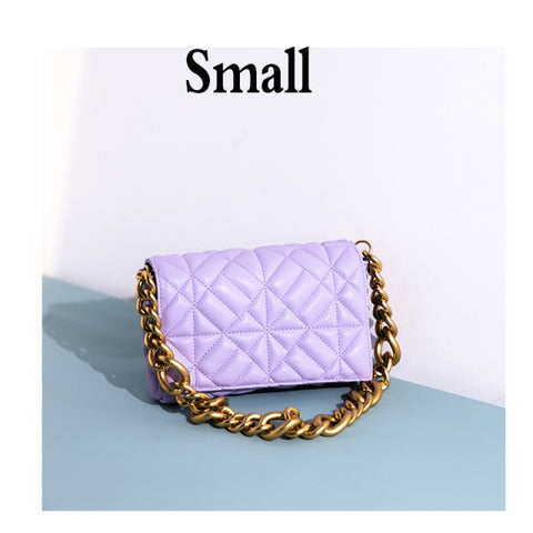 Thick Chain Quilted Handbag Clutch Bags Ladies Hand Bag