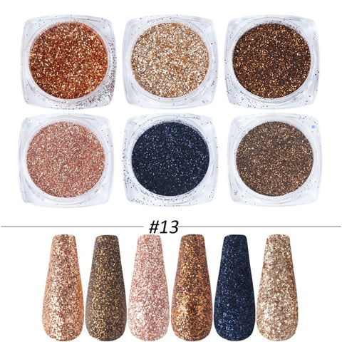 Mixed Rose Gold Nail Glitter Nail Decoration for Art Manicure Inpluser