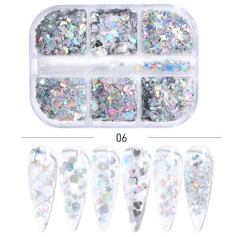 Mixed Rose Gold Nail Glitter Nail Decoration for Art Manicure Inpluser