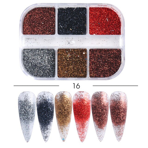 Mixed Rose Gold Nail Glitter Nail Decoration for Art Manicure Inpluser