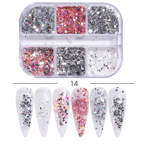 Mixed Rose Gold Nail Glitter Nail Decoration for Art Manicure Inpluser