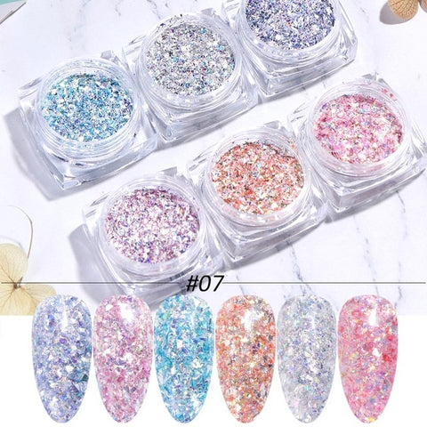 Mixed Rose Gold Nail Glitter Nail Decoration for Art Manicure Inpluser