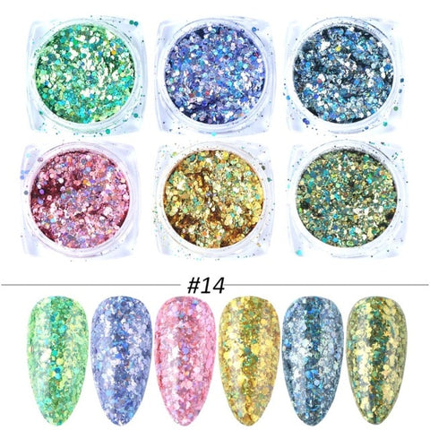 Mixed Rose Gold Nail Glitter Nail Decoration for Art Manicure Inpluser