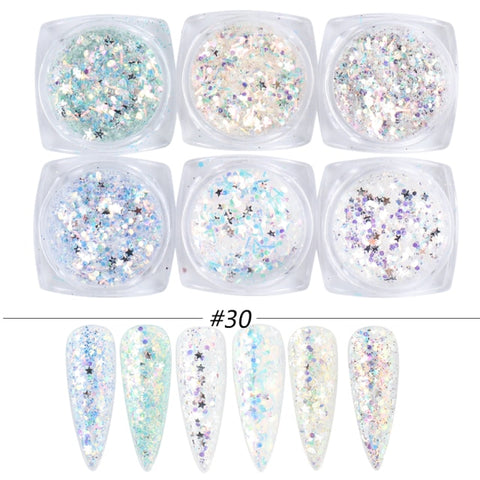 Mixed Rose Gold Nail Glitter Nail Decoration for Art Manicure Inpluser