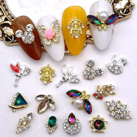 Shiny Rhinestone Gem Design Nail decoration accessories Inpluser