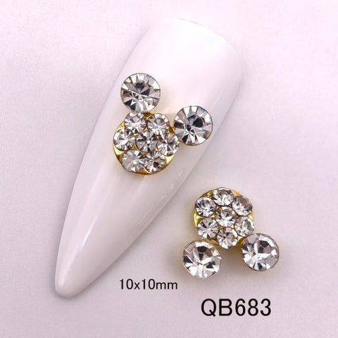 Shiny Rhinestone Gem Design Nail decoration accessories Inpluser