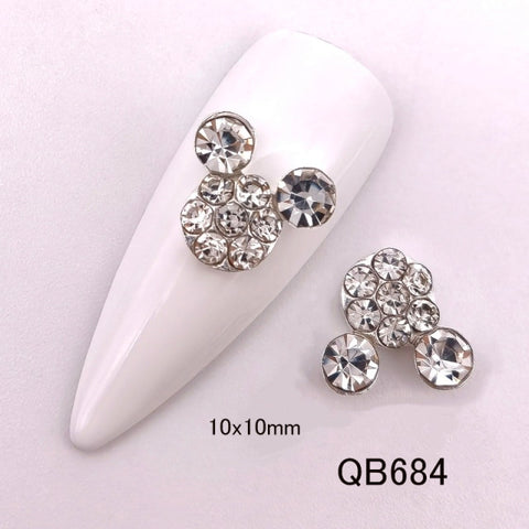 Shiny Rhinestone Gem Design Nail decoration accessories Inpluser