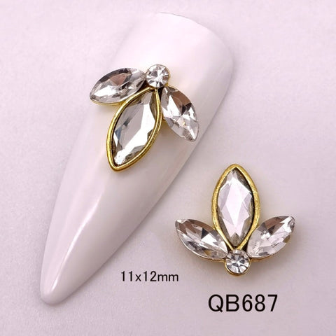 Shiny Rhinestone Gem Design Nail decoration accessories Inpluser