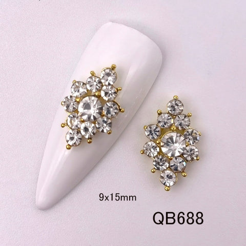 Shiny Rhinestone Gem Design Nail decoration accessories Inpluser