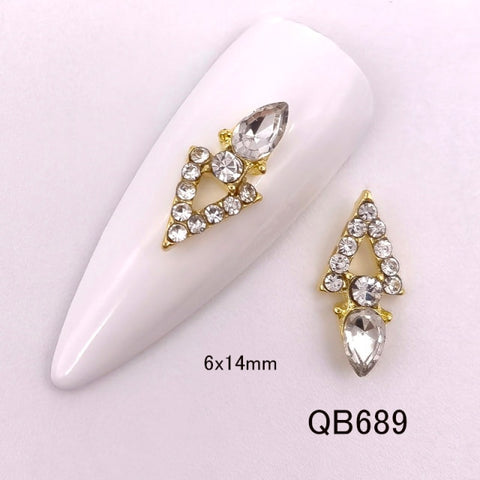 Shiny Rhinestone Gem Design Nail decoration accessories Inpluser