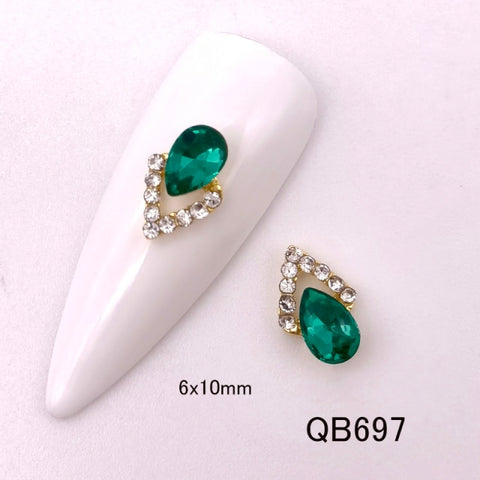 Shiny Rhinestone Gem Design Nail decoration accessories Inpluser