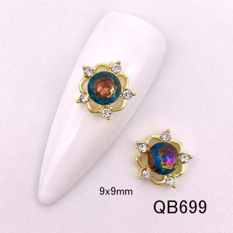 Shiny Rhinestone Gem Design Nail decoration accessories Inpluser