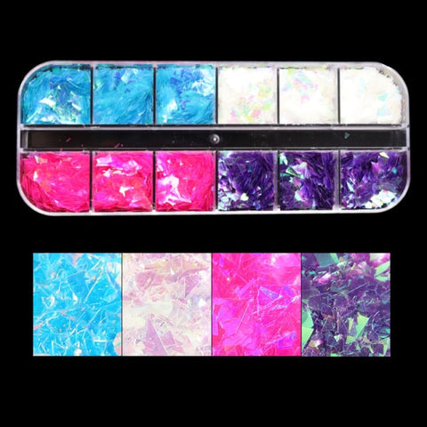 10g Holographic AB Nail Sparkly DIY Gel Polish Manicure Nail Art Decorations