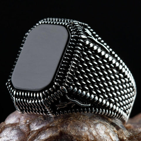 Retro Handmade Islamic Ring For Men Trendy Religious Muslim Jewelry