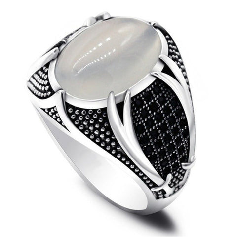 Retro Handmade Islamic Ring For Men Trendy Religious Muslim Jewelry