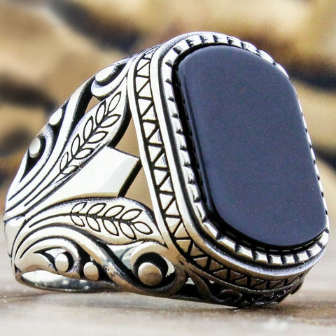 Retro Handmade Islamic Ring For Men Trendy Religious Muslim Jewelry