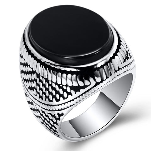 Retro Handmade Islamic Ring For Men Trendy Religious Muslim Jewelry