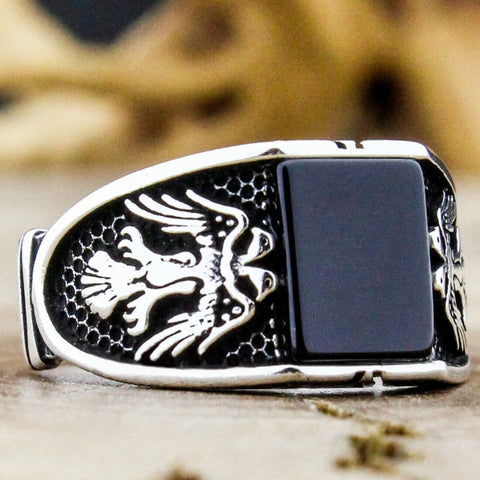 Retro Handmade Islamic Ring For Men Trendy Religious Muslim Jewelry