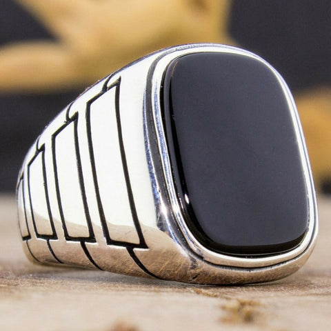 Retro Handmade Islamic Ring For Men Trendy Religious Muslim Jewelry