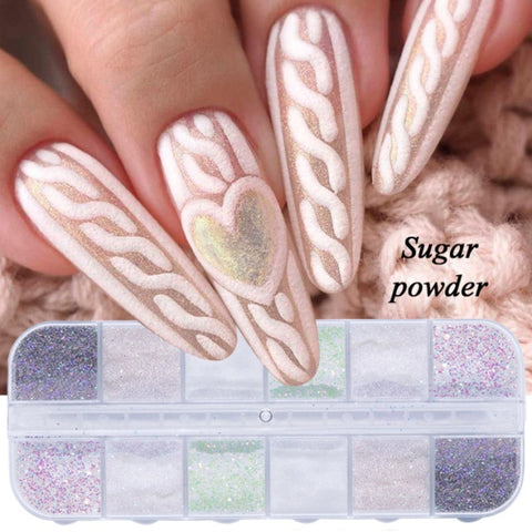 Mirror Nail Powder Chrome Pigment Sparkly Art Design Decorations Inpluser