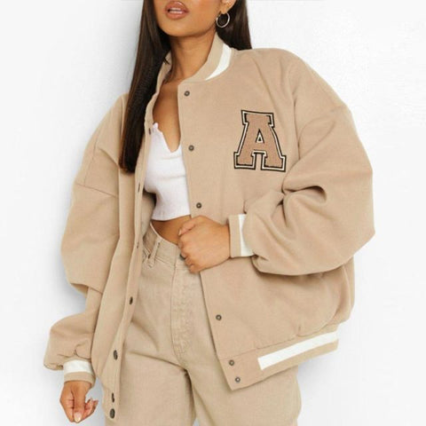 Spring And Autumn Vibe Style Baseball Uniform New Bomber Jacket