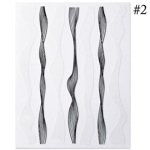 Silver Gold Lines Stripe 3D Nail Stickers Inpluser