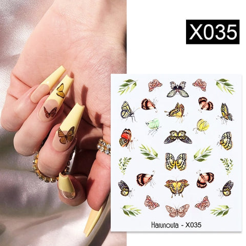 Silver Gold Lines Stripe 3D Nail Stickers Inpluser