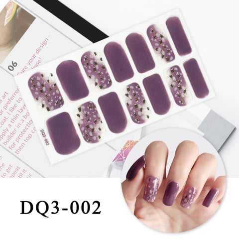 New Year Nail Sticker Shiny Patterned Nail Art Decor Sticker Inpluser