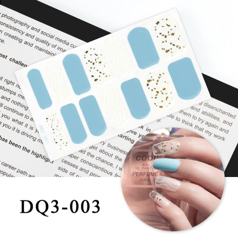 New Year Nail Sticker Shiny Patterned Nail Art Decor Sticker Inpluser