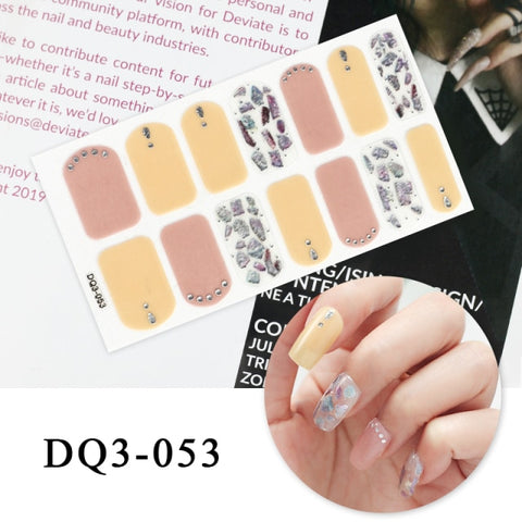 New Year Nail Sticker Shiny Patterned Nail Art Decor Sticker Inpluser