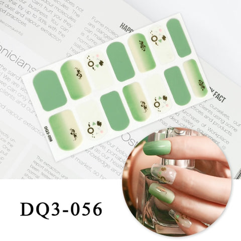 New Year Nail Sticker Shiny Patterned Nail Art Decor Sticker Inpluser